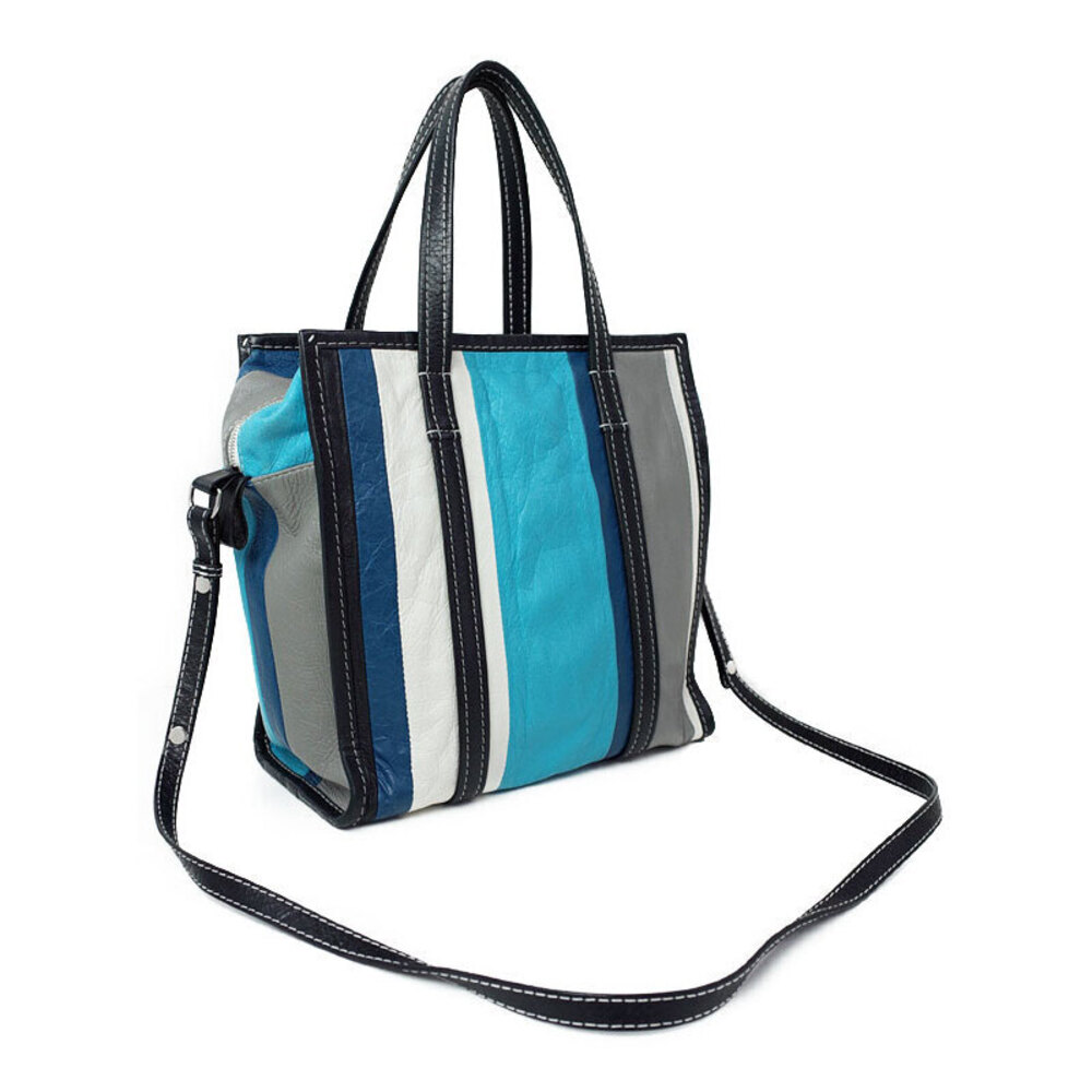 Balenciaga Bag Striped Bazaar Shopper